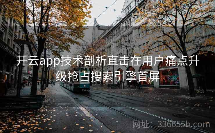 开云app技术剖析直击在用户痛点升级抢占搜索引擎首屏