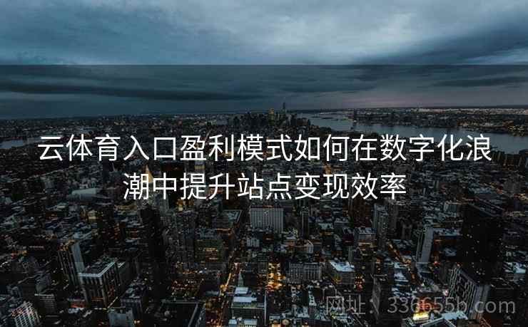 云体育入口盈利模式如何在数字化浪潮中提升站点变现效率
