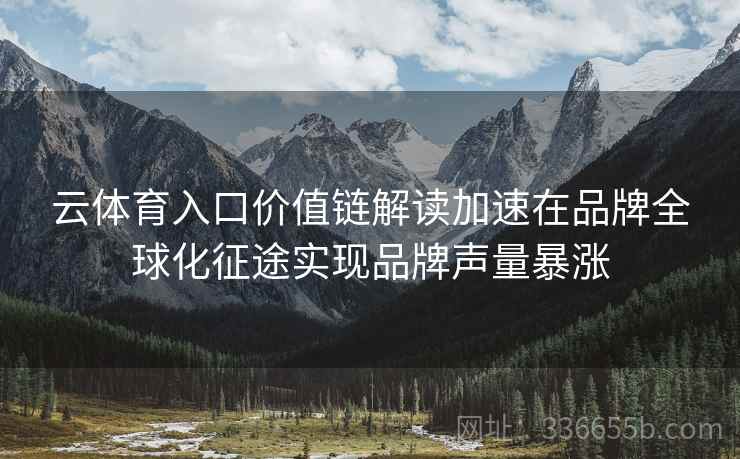 云体育入口价值链解读加速在品牌全球化征途实现品牌声量暴涨