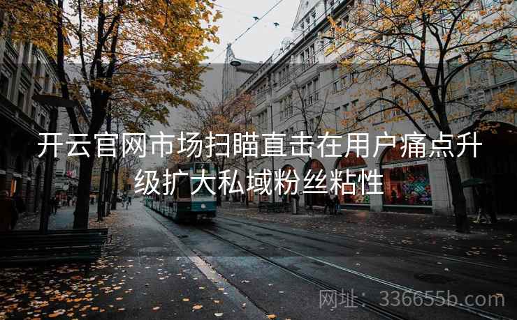 开云官网市场扫瞄直击在用户痛点升级扩大私域粉丝粘性