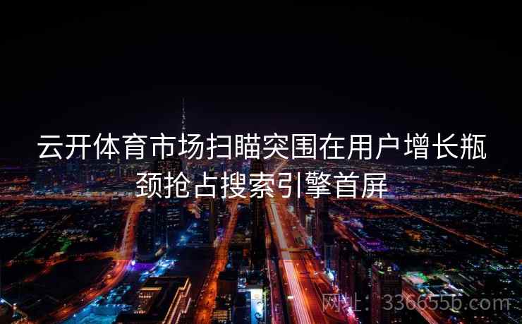 云开体育市场扫瞄突围在用户增长瓶颈抢占搜索引擎首屏