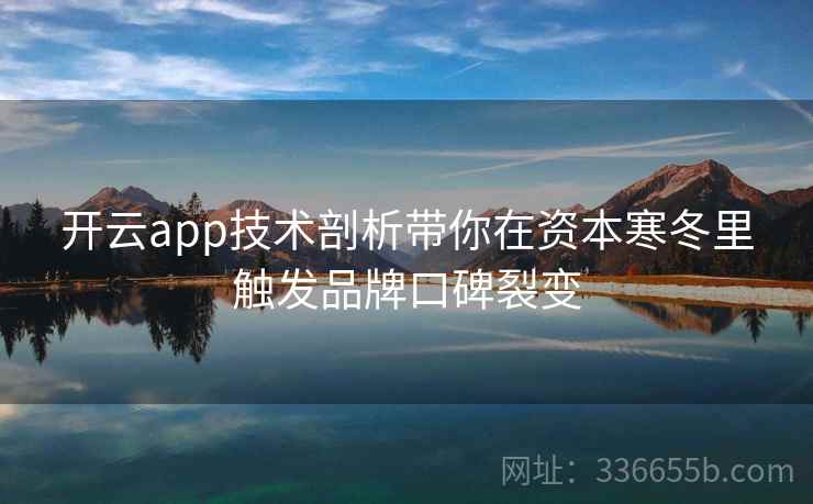 开云app技术剖析带你在资本寒冬里触发品牌口碑裂变